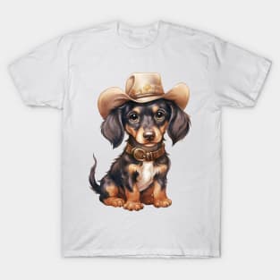 Cowboy Dachshund Dog T-Shirt